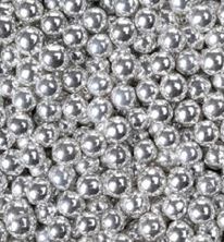 Picture of SILVER SUGAR PEARLS 5MM MINIMUM ORDER 50G